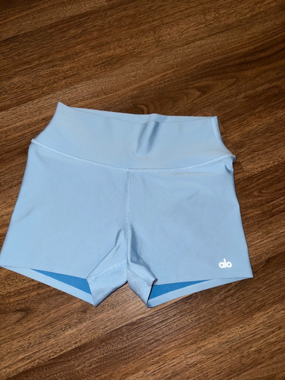 Alo Yoga Biker Shorts Blue Large